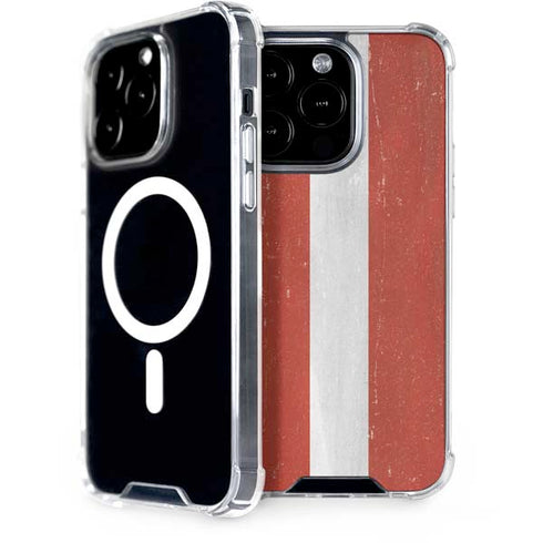 Latvia Flag Distressed iPhone 15 Pro MagSafe Case